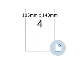 Etiket HERMA 8404 A4 EXPRESS 500 105x148mm wit 2000stuks - 2