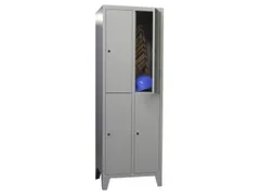 lockerkast,RAL 7035,HxBxD 1850x600x500mm,2x2vakken,vak B 300mm