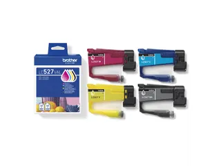 Brother LC-527 Inktcartridges Zwart + 3 Kleuren - 4