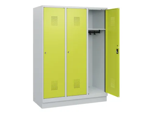 schoollocker,HxBxD 1630x1200x500mm,3vak,vak B 400mm,cil.-slot,sokkel