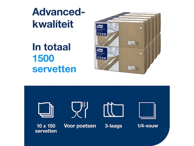 Tork 470000 Soft Lunchservet Advanced Biscuit 33x33cm