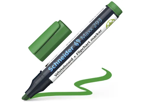 Boardmarker Schneider Maxx 293 beitelpunt 2-5 mm groen