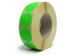 Etiketten Op Rol 35mm Fluor Groen Met Dispenser 500 Stuks