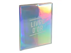 Gasteboek 100p. zilv er 27x22cm GLOSSY