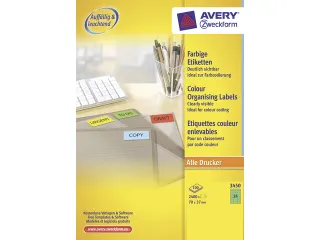 etiket Avery ILK 70x37mm 100 vel 24 etiketten per vel groen - 1