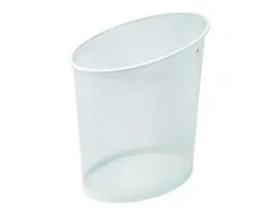 Mesh papierbak 18 liter wit metaalgaas