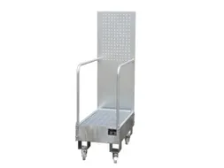 verrijdbare opvangbak,v. 2x60l vat,opvangvol. 60l,HxBxD 1685x500x875mm