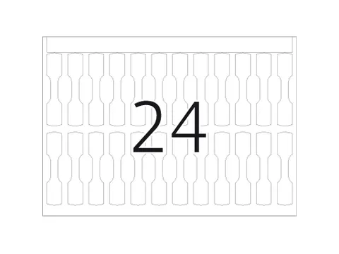 Drukkerij Etiketten DP1 10x49mm Ringetiketten 5000 Stuks Wit