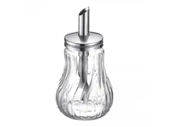 Suikerstrooier 15cm, rvs/glas 25cl
