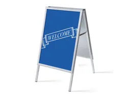 Stoepbord A1 complete set met print "WELCOME" Blauw