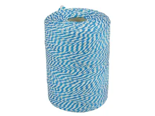 Touw Muller katoen 50 gram 45 meter blauw/wit - 1
