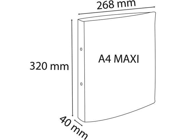 ringmap Chromaline A4 maxi 2 ringen 3 cm assorti