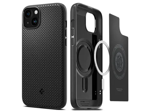 Spigen Mag Armor MagSafe iPhone 15 hoesje zwart
