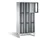 lockerkast 1850x900x500mm 3x3 vakken Cilinderslot Poten, RAL7021