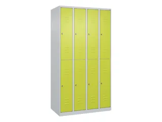 dubbeldekse locker,HxBxD 1850x1000x500mm,4x2vak.,vak B 250mm,cil.-slot - 1