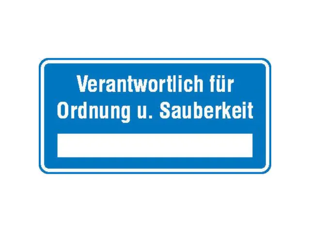 aanwijzingsbord,Verantwoordelijk voor orde en netheid
