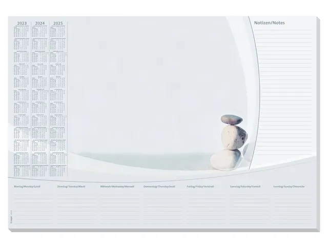 Sous-main Sigel Harmonie 59,5x41cm 30 feuilles avec calendrier 2025/26