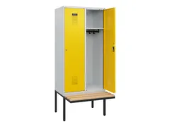 locker met bank,HxBxD 1950x800x815mm,2vak,vak B 400mm,cilinderslot