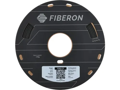 Polymaker 3D filament Fiberon PA6-CF20 1,75 mm Zwart 3kg