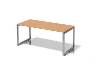 bureau,HxBxD 740x1800x800mm,blad beuken,sledeframe zilverkleurig - 1