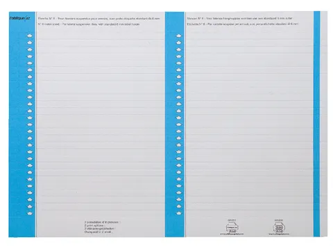 Ruiterstrook Elba Nr 8 138x6mm lateraal blauw 10 vel