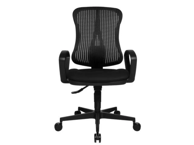 Siège Bureau Pivotant Assise Noir Dossier Maille Noir
