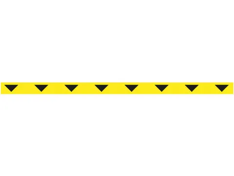 Vloersticker Zonder Tekst 50X1000Mm Geel/Zwart Met Pijlen