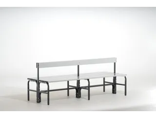 dubbele zitbank,HxLxD 770x1500x725mm,alu. lijsten,frame staal RAL7016 - 1