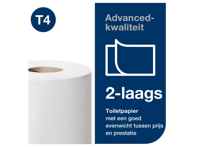 Toiletpapier Tork T4 Advanced 2-laags 400 vel wit 472168