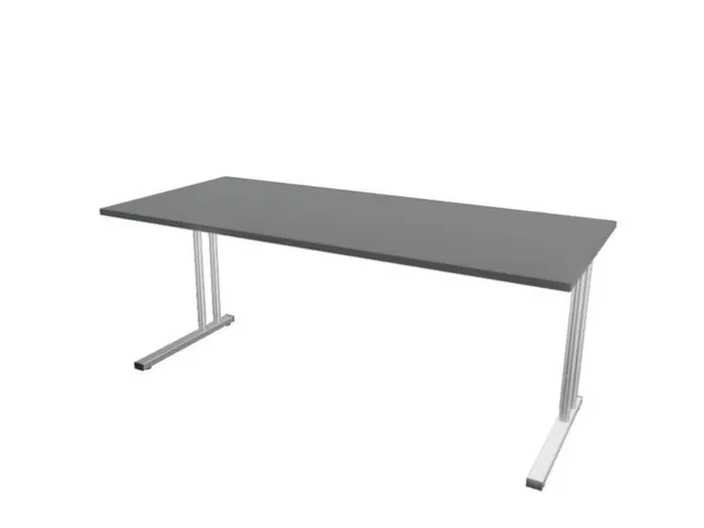 in hoogte verstelbaar bureau HxBxD 720-840x1800x800mm MS-donkergrijs