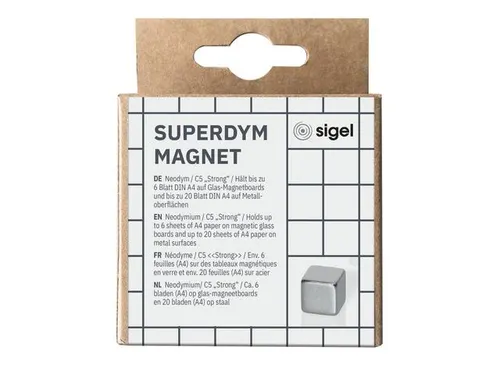 Magneten Be!board 8 stuks vierkant 10x10x10mm Zilver