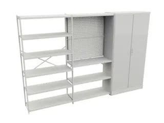 ESD-stelling,grondveld,HxBxD 2400x1024x500mm,vakl. 150kg,eenzijdig - 3