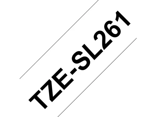 Brother TZe-SL261 zelflaminerende labeltape zwart op wit - 36 mm – v