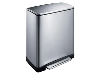 Afvalbak Pedaalemmer Rechthoekig 50 Liter Mat Rvs - 1