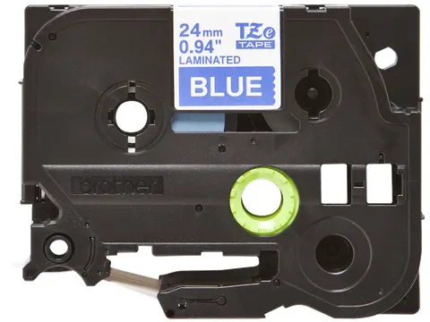 Brother TZe-555 labeltape wit op blauw – breedte 24 mm