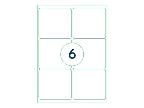 Etiketten Zelfklevend Wit 6 op A4 99.1x93.1mm 1000 Vel