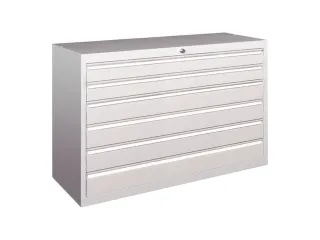 ladekast 800x1023x600mm 6laden cilinderslot RAL7035 front RAL7035 - 1