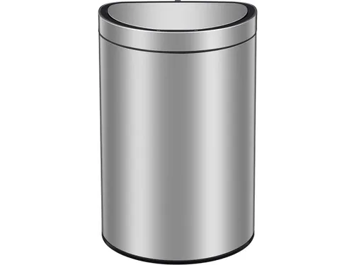 Mirage Semi-round Prullenbak Sensor Bin 47 Liter Mat Rvs