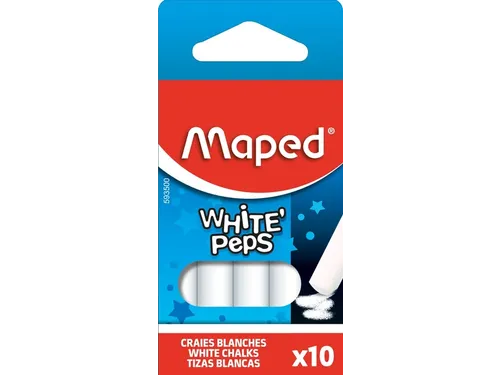 Schoolbordkrijt Maped White'Peps set à 10 stuks wit