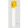 Wandasbak 1.4 liter 510x100mm Ral9016 Wit Ral1023 Geel Staal