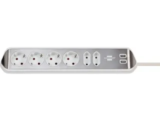 Stekkerdoos Brennenstuhl bureau Estilo 6 voudig inclusief 2 USB 2m - 1