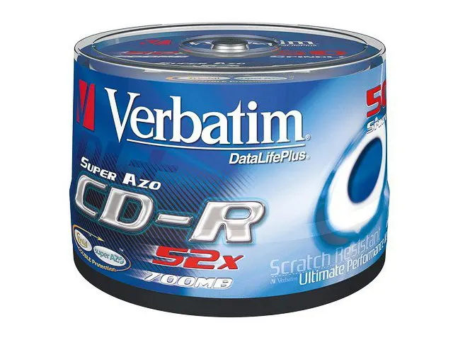 Verbatim Cd-r Azo Crystal 700mb 52x 50 Stuks