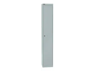 garderobekast,HxBxD 1802x305x305mm,1vak,cil.-slot,romp lichtgrijs - 1