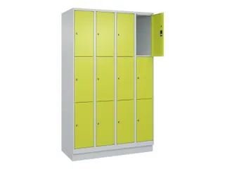 lockerkast,HxBxD 1950x1200x500mm,4x3vakken,vak B 300mm,cil.-slot - 1