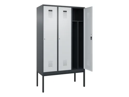 locker voor scheiding van kleding,HxBxD 2120x1200x500mm,3vak