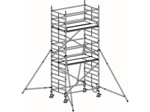 rolsteiger,reik H 6,4m,steiger H 5,64m,2platform(s),m. luik