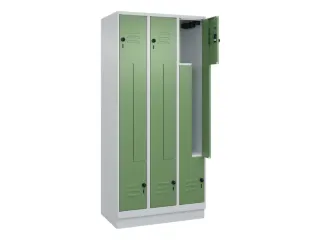 Z-garderobekast,HxBxD 1950x900x500mm,vak B 150/300mm,draaigrendel - 2