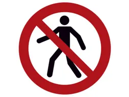 Verbodsbord,Verboden V. Voetgangers,Wandbord,Aluminium,Standaard