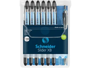 Rollerpen Schneider Slider Basic + 1 balpen Rave gratis XB Zwart - 1