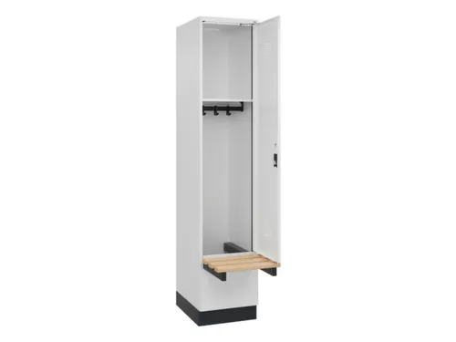 locker met bank,HxBxD 1950x400x815mm,1vak,vak B 400mm,cilinderslot